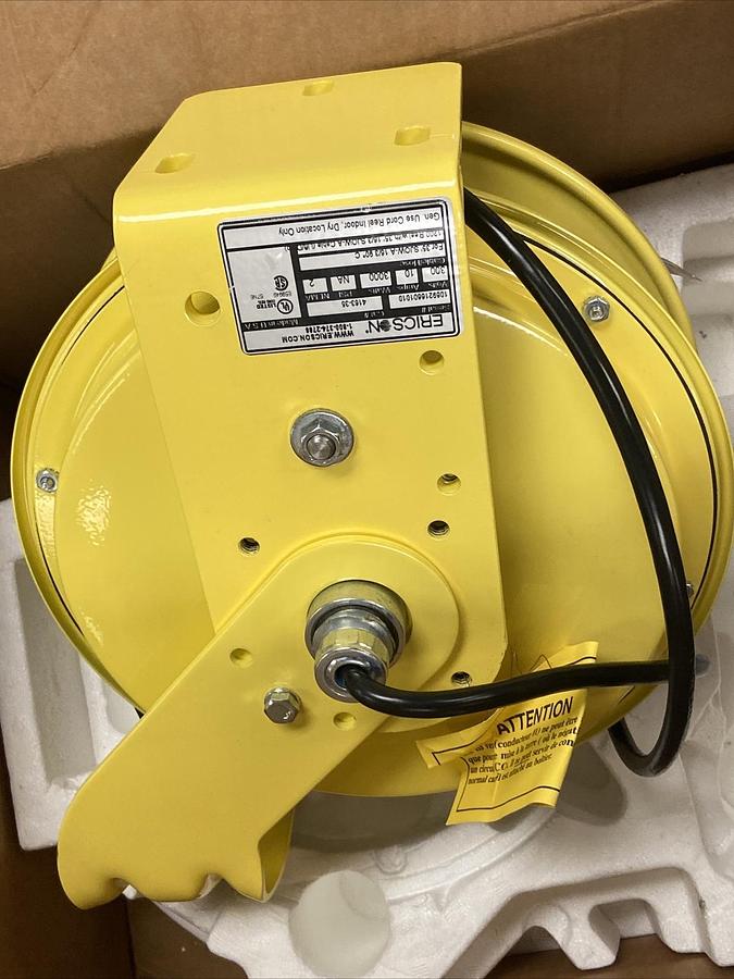 Used Ericson,4163-35,Series 4000 35 FT Power Cable Reel 300V 16/3 AWG SJOW