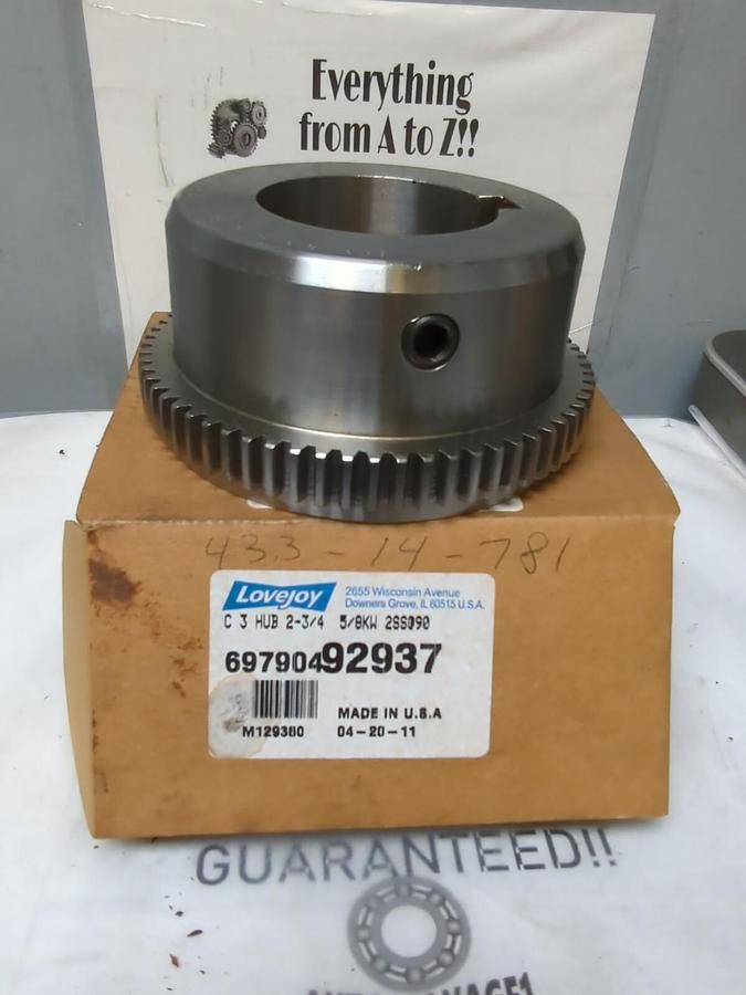 LOVEJOY,697904 92937,C 3 HUB 2-3/4 INCH X 5/8 INCH KW NOS