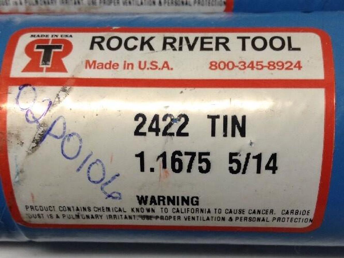 Rock River Tool,2422 TIN 1.1675 5/14,Chucking Reamer Carbide Tip LOT OF 2