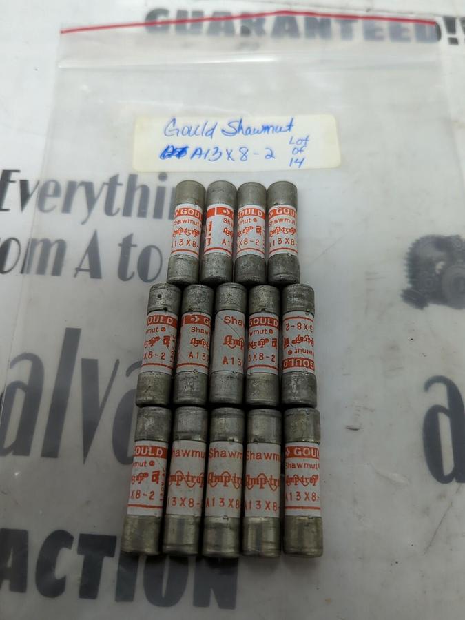 GOULD SHAWMUT,A13X8-2,FUSE LOT OF 14 NOS