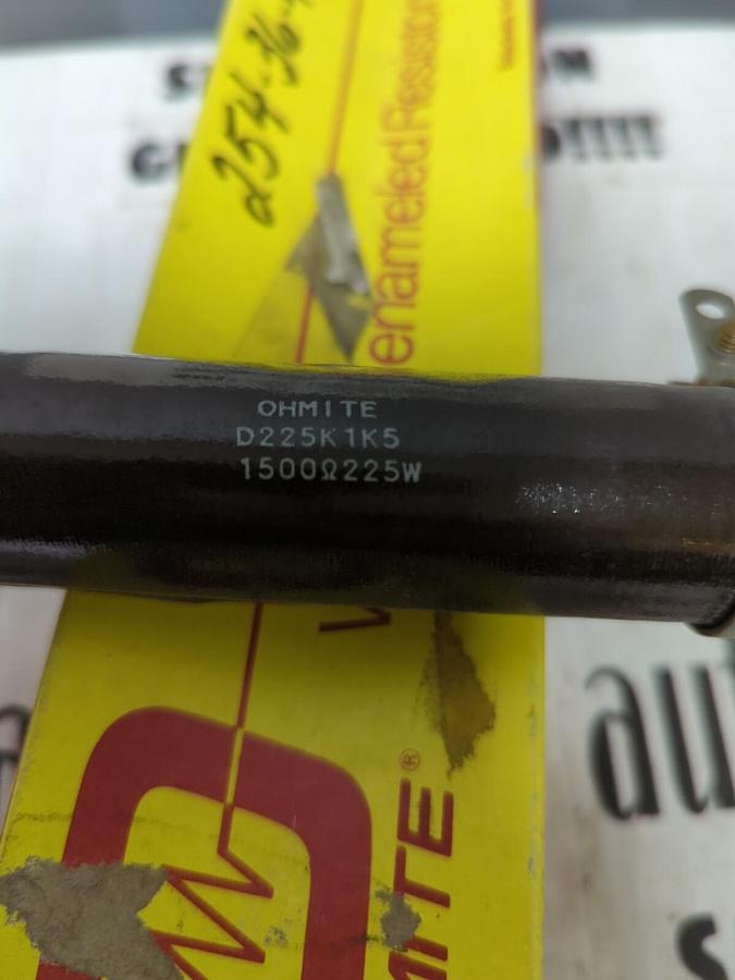 OHMITE,D225K1K5,LUG RESISTOR 225 W/ 1500 OHM NOS