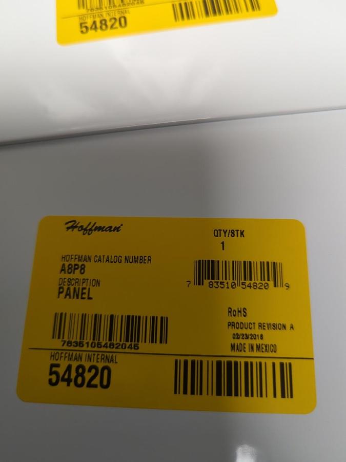 HOFFMAN,A8P8,PANEL 6-3/4X6-7/8X1/16 INCH PACK OF 4 NOS