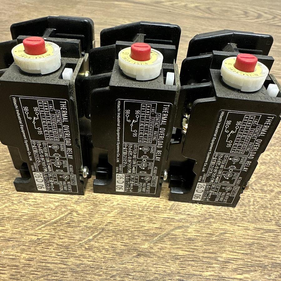 Used Hitachi,TR25-FS1-12,Thermal Overload Relay LOT of 3