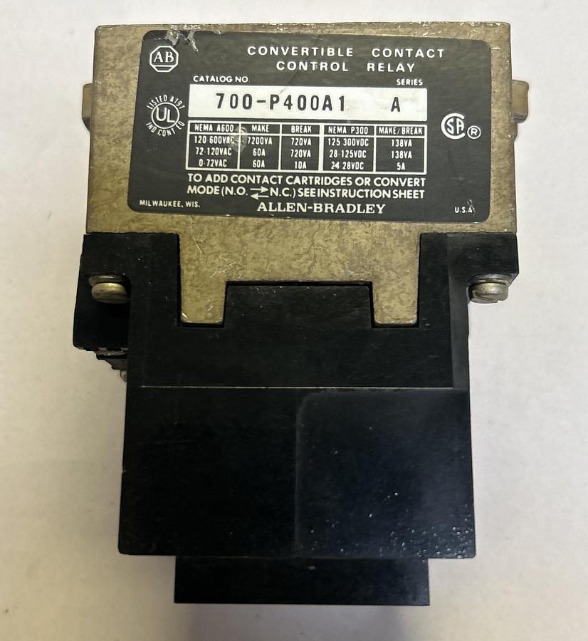 Used ALLEN BRADLEY,700-P400A1,CONTROL RELAY