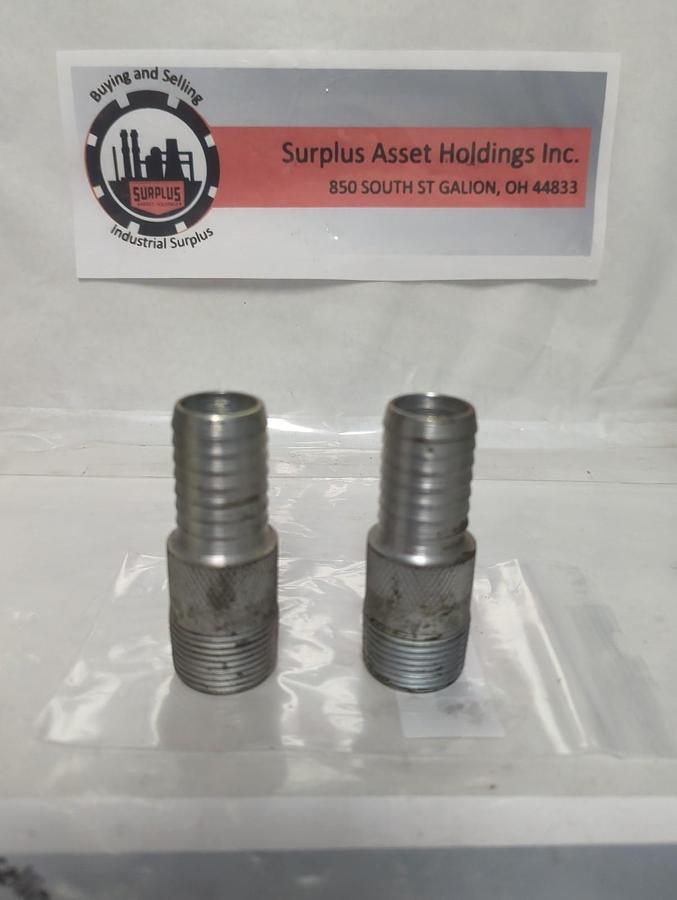 Used DIXON,STC-10,KING COMBINATION 1 INCH HOSE FITTING LOT OF 2 PRE-OWNED