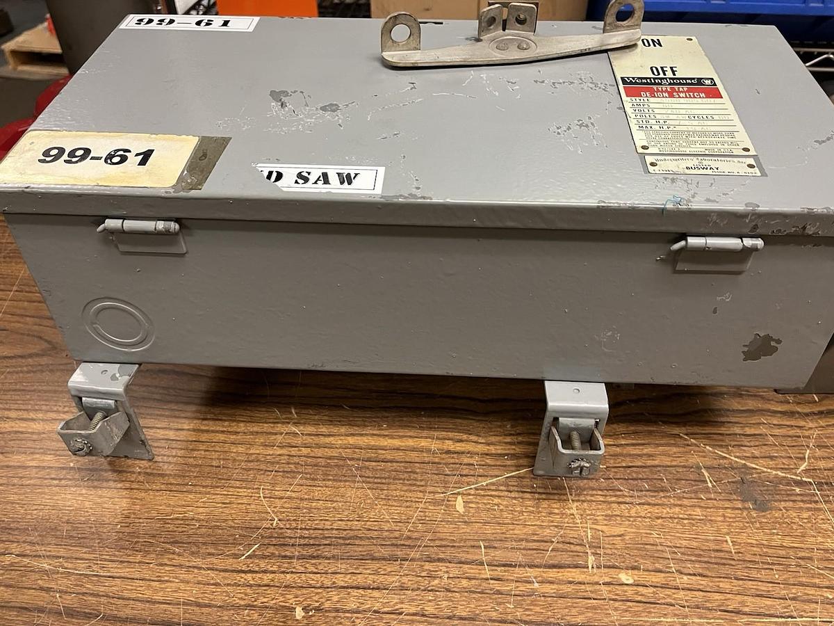 Used Westinghouse,456D-905-G07,TAP DE-ION BUSWAY BUS PLUG 60A 240V 3PH