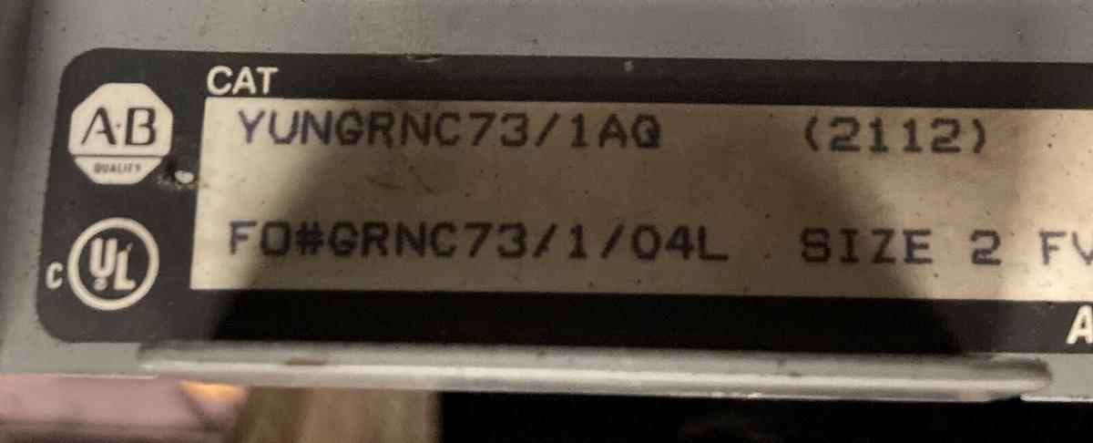 Used Allen-Bradley,2100 2112,Size 1 FUSED MCC 12 Inch Starter IEC OVERLOAD Bucket