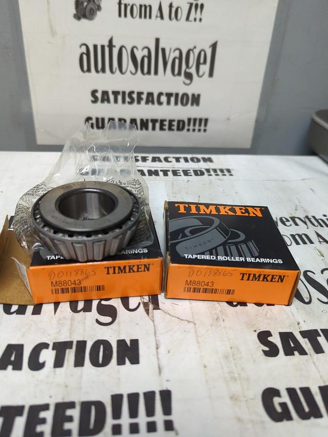 TIMKEN,M88043,ROLLER BEARING CONE LOT OF 2 NOS