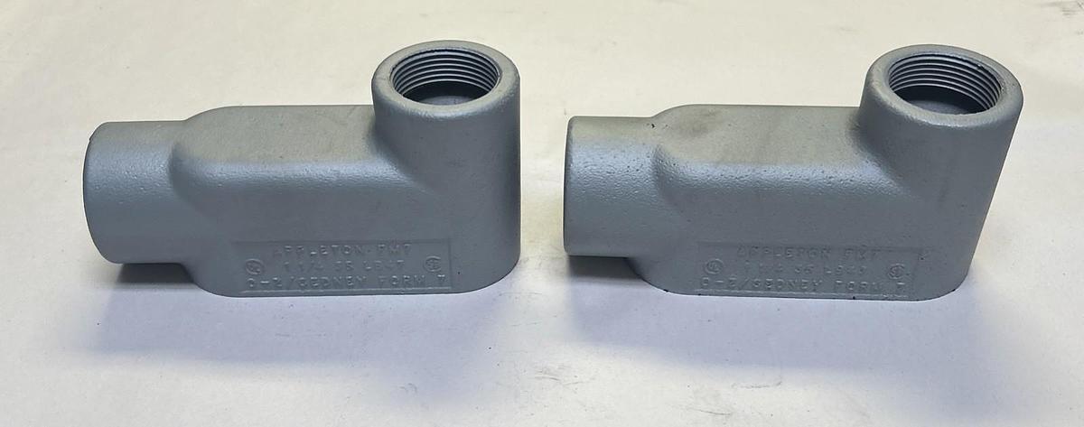 APPLETON,LB47,ALUMINUM CONDUIT BODY 1-1/4INCH LOT OF 2 NOS