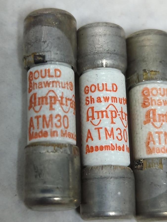 GOULD SHAWMUT,ATM 30,AMP-TRAP 30 AMP FUSE LOT OF 5 NOS