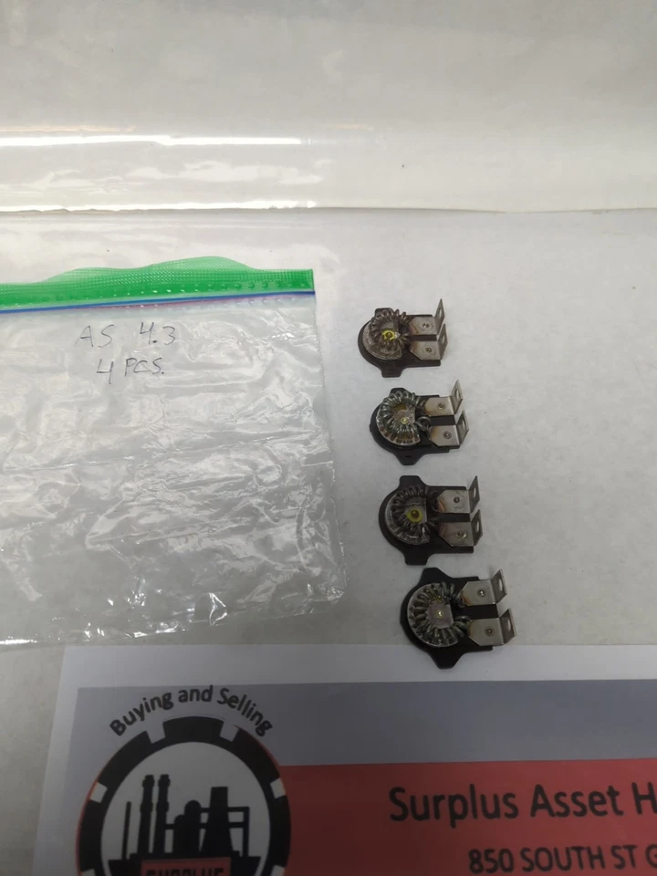 Used WESTINGHOUSE,AS-4.3,OVERLOAD THERMAL HEATER RELAY LOT OF 4 MISSING SCREWS USED