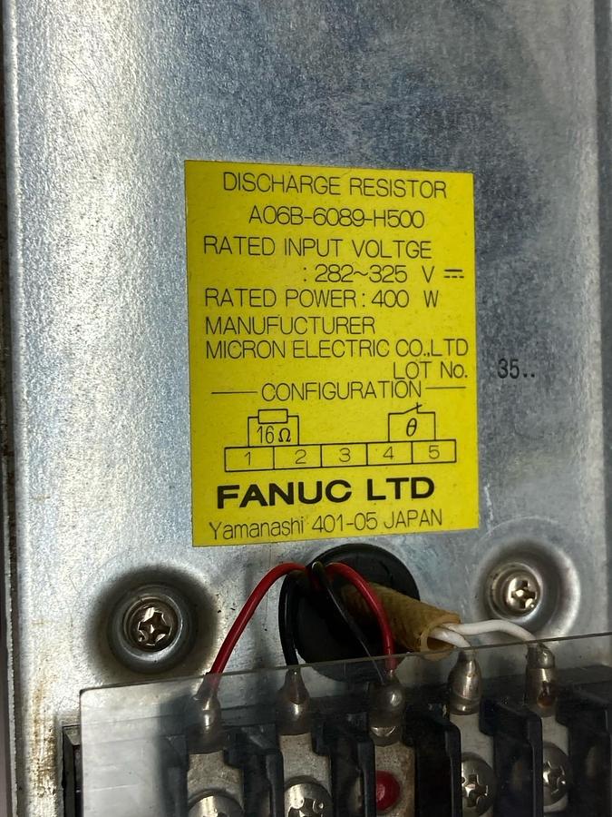 Used Fanuc,A06B‑6089‑H500,Discharge Resistor