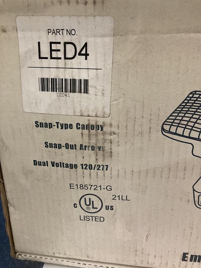 Used Brooks,LED4,Double Face Exit Sign and Emergency Lights