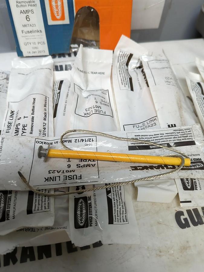 HUBBELL-CHANCE,M6TA23,TYPE-T FUSE LINK REMOVEABLE HEAD 23 IN LENGTH LOT OF 10