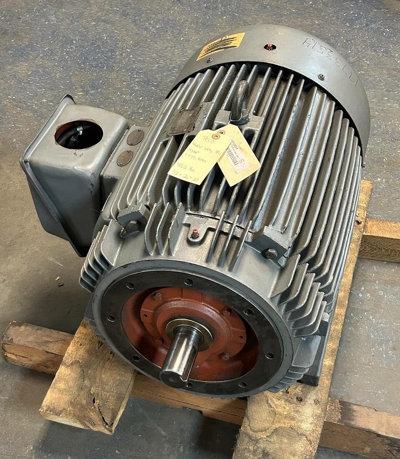 Used TECO,AEEANC,INDUCTION MOTOR 75HP 1175RPM 460V 3PH 365TSC FRAME