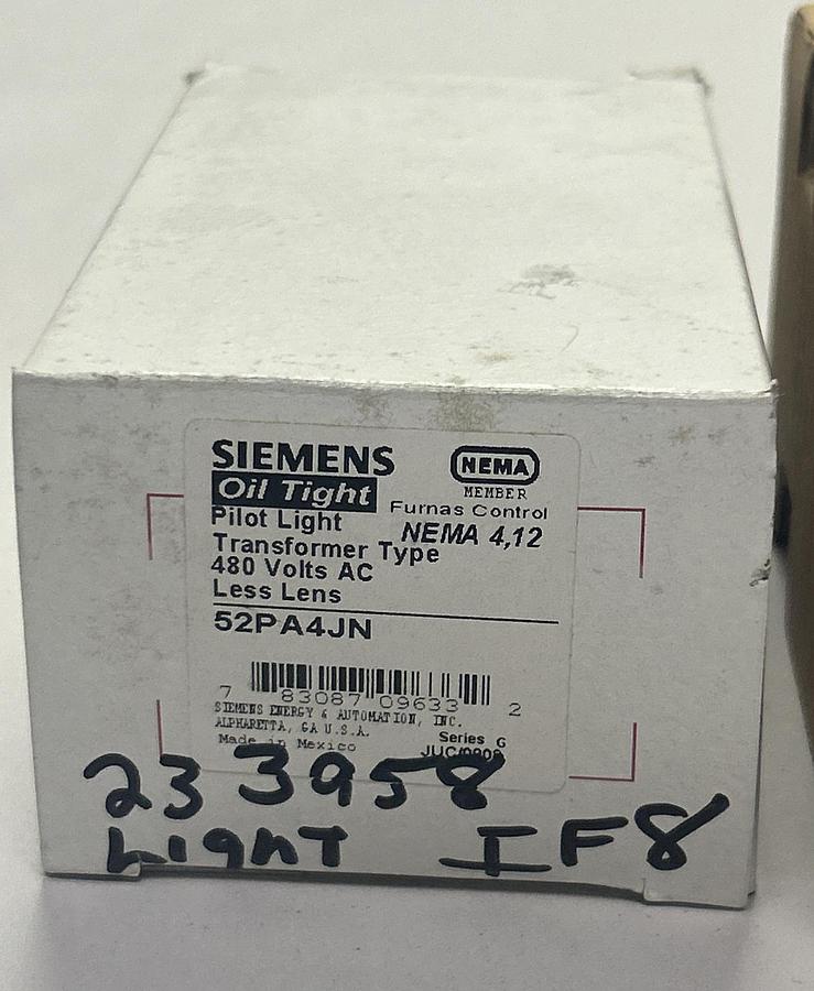 Used SIEMENS,52PA4JN,PILOT LIGHT NEW