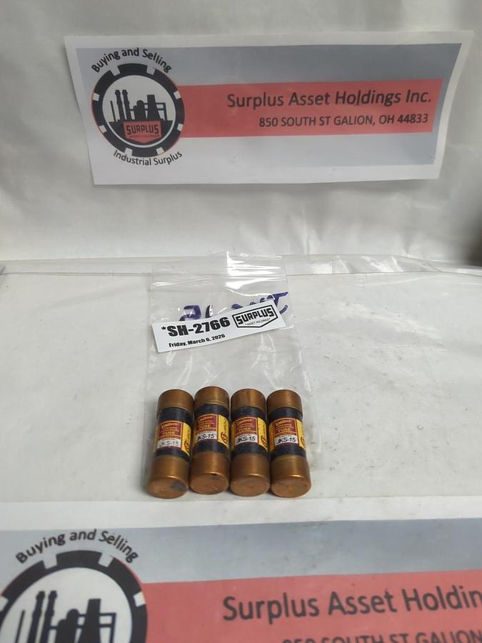 Used COOPER BUSSMANN,JKS-15,LIMITRON 15 AMP FUSE LOT OF 4 PRE-OWNED
