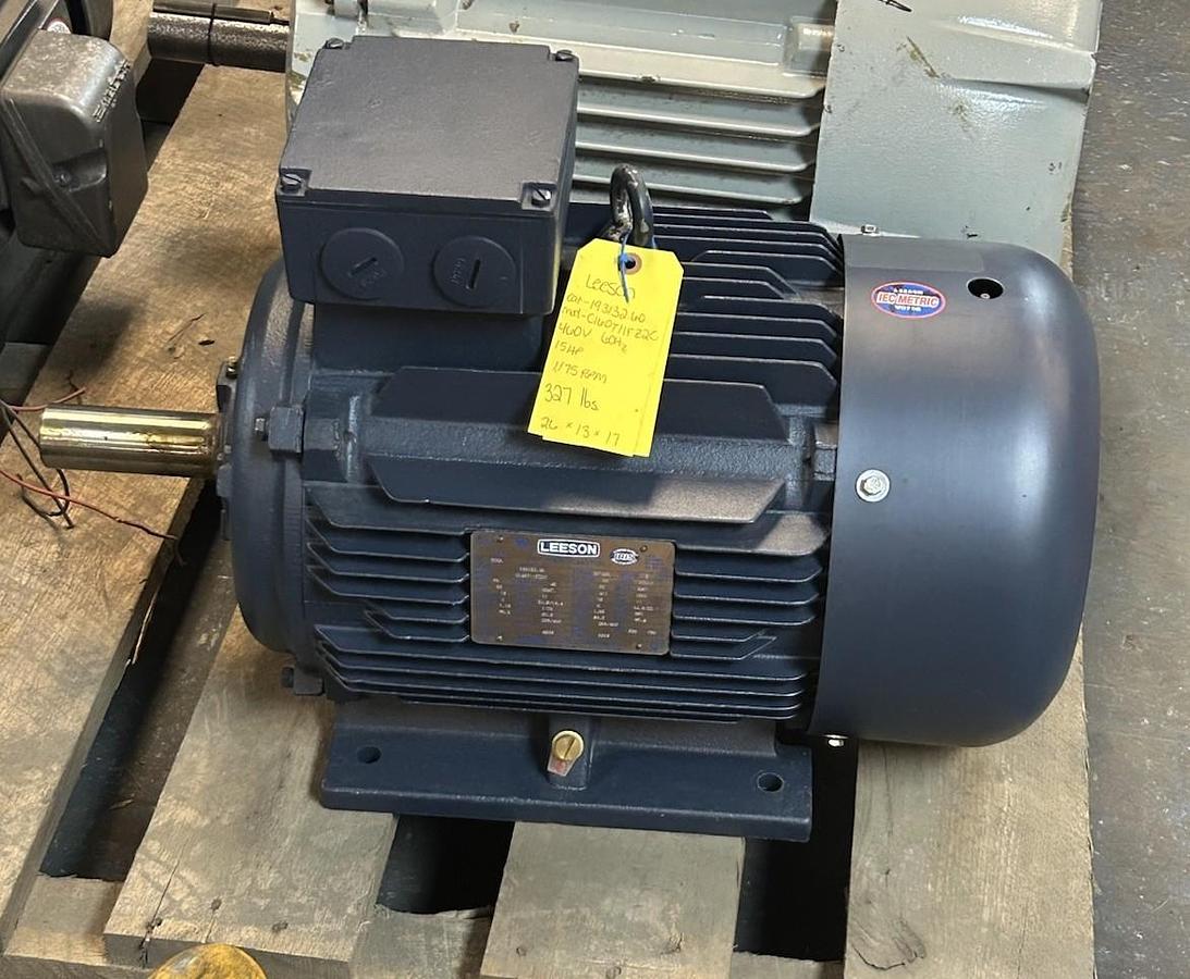 Used LEESON,193132.60,MOTOR 15HP 230/460V 1175RPM 3PH DF160L FRAME