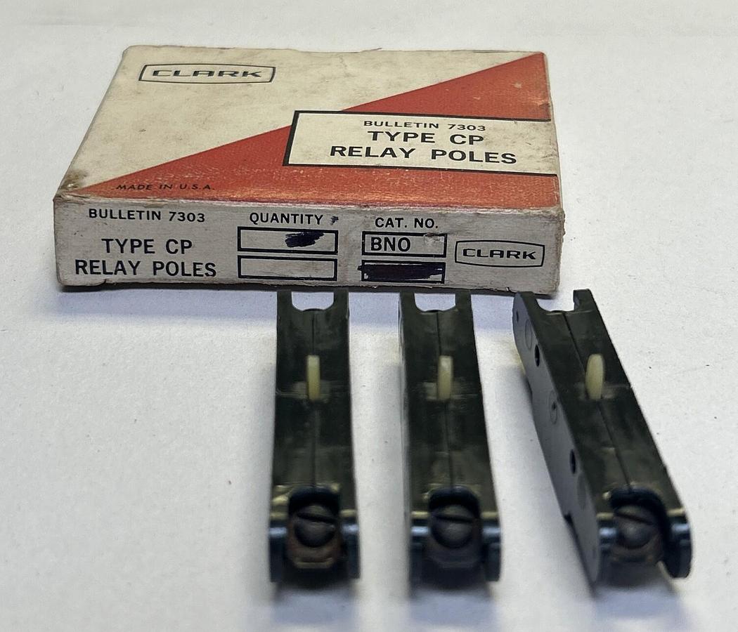 CLARK,BNO,BLACK RELAY POLES LOT OF 3 NOS