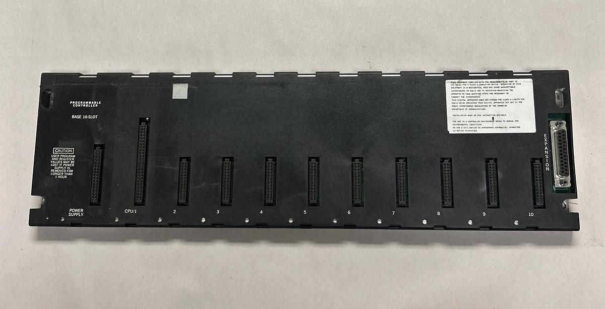Used GE FANUC,IC693CHS391D,10 SLOT EXPANSION BASEPLATE