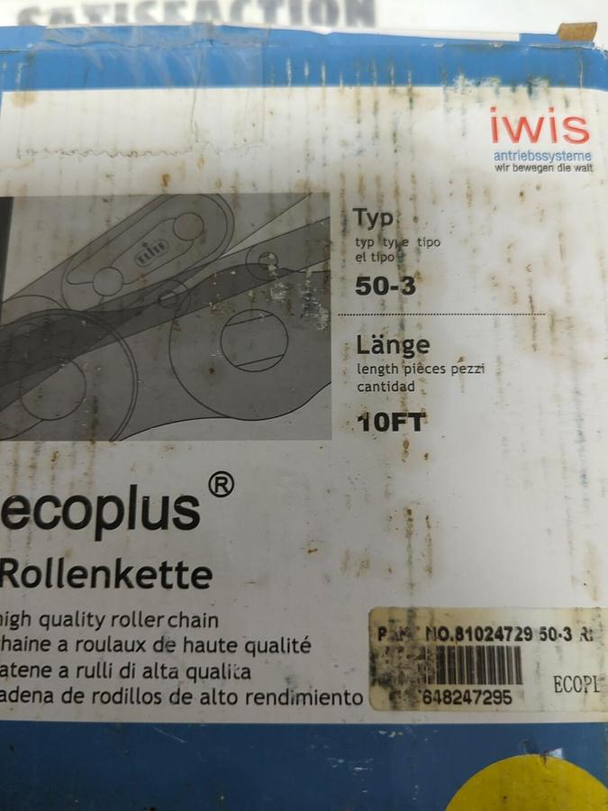 IWIS,50-3-ECOPLUS,ROLLER CHAIN 10FT NOS