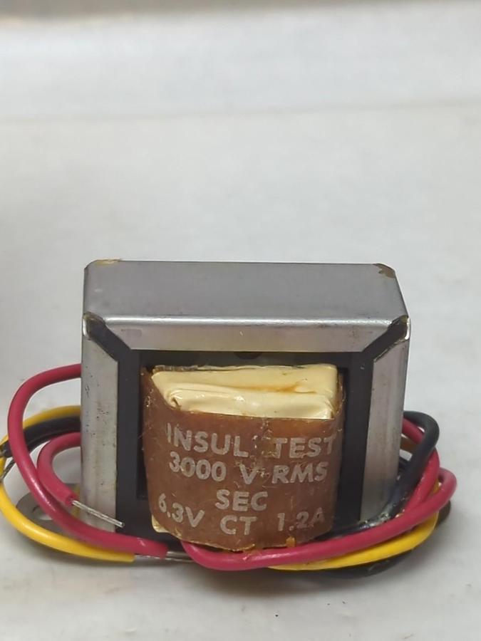 ESSEX STANCOR,P-6134,TRANSFORMER PRI 117V 50/50CY SEC 6.3V CT 1.2A NOS