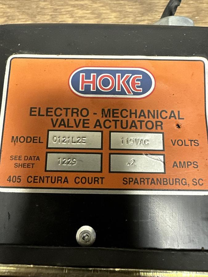 Hoke,0121L2E,Electro-Mechanical Valve Actuator