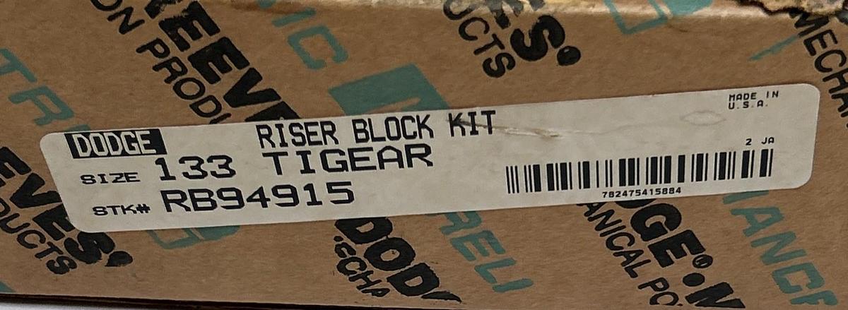 Used DODGE,RRB94915,RISER BLOCK KIT 133 TIGEAR NOS