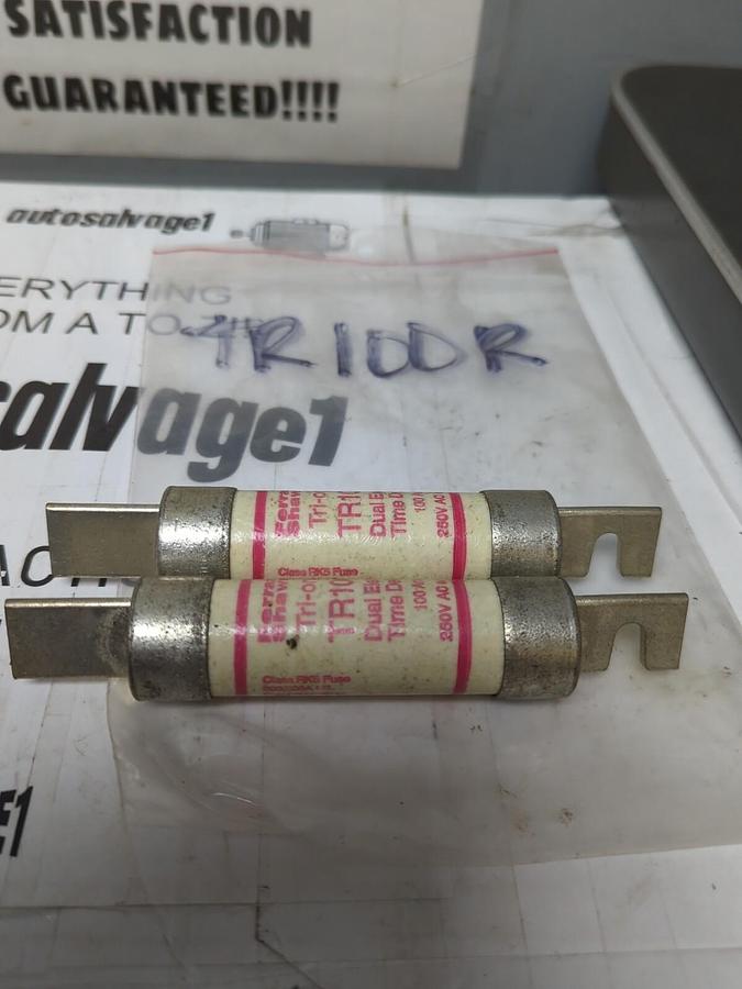FERRAZ SHAWMUT,TR100,TIME-DELAY FUSES LOT OF 2 NOS