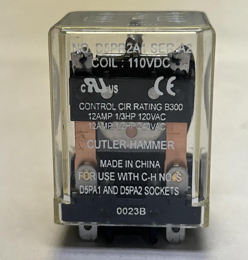 Used CUTLER HAMMER,D5PR2A1,RELAY 120/240V