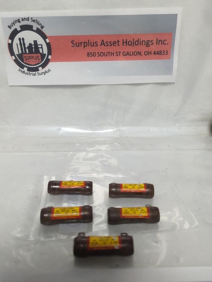 Used OHMITE,0382,RESISTOR 25 WATT 5000 OHMS LOT OF 5 PRE-OWNED