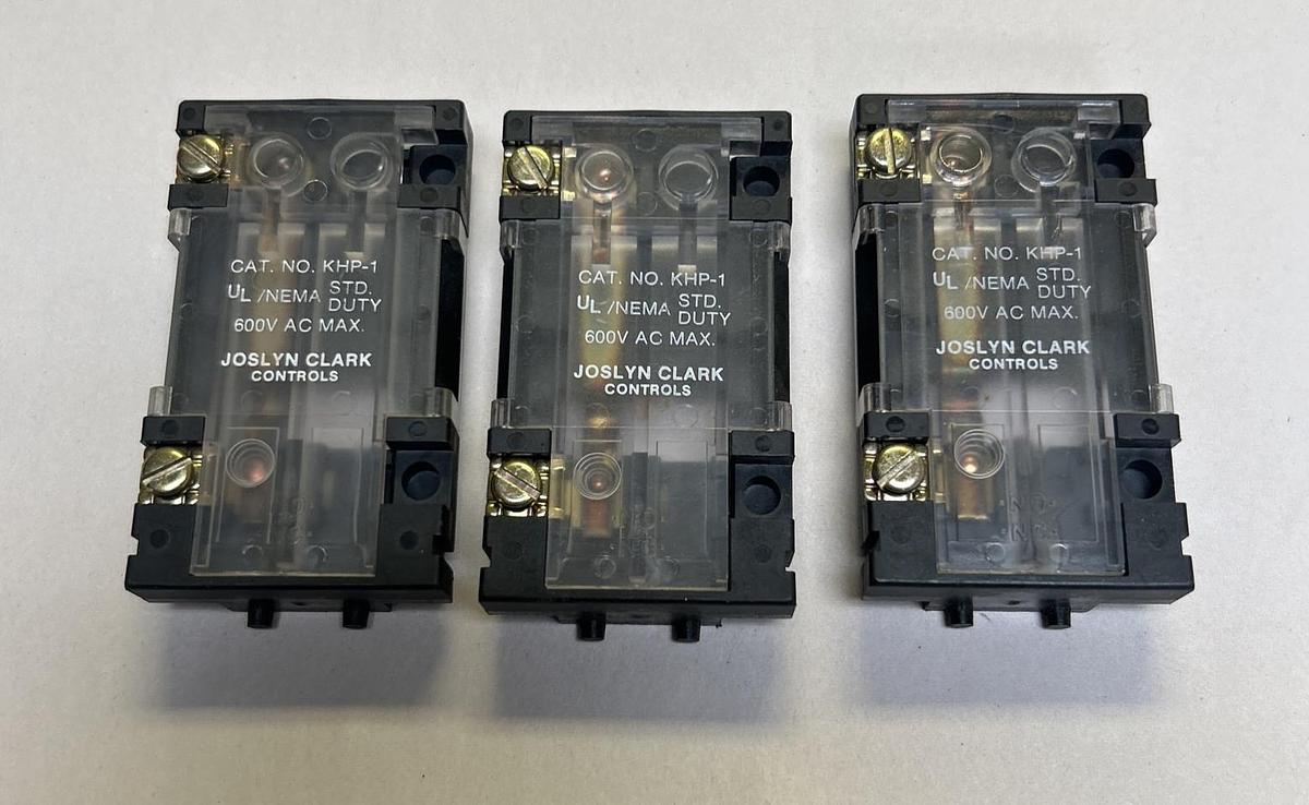 Used JOSLYN CLARK,KHP-1,AUXILIARY CONTACT LOT OF 3