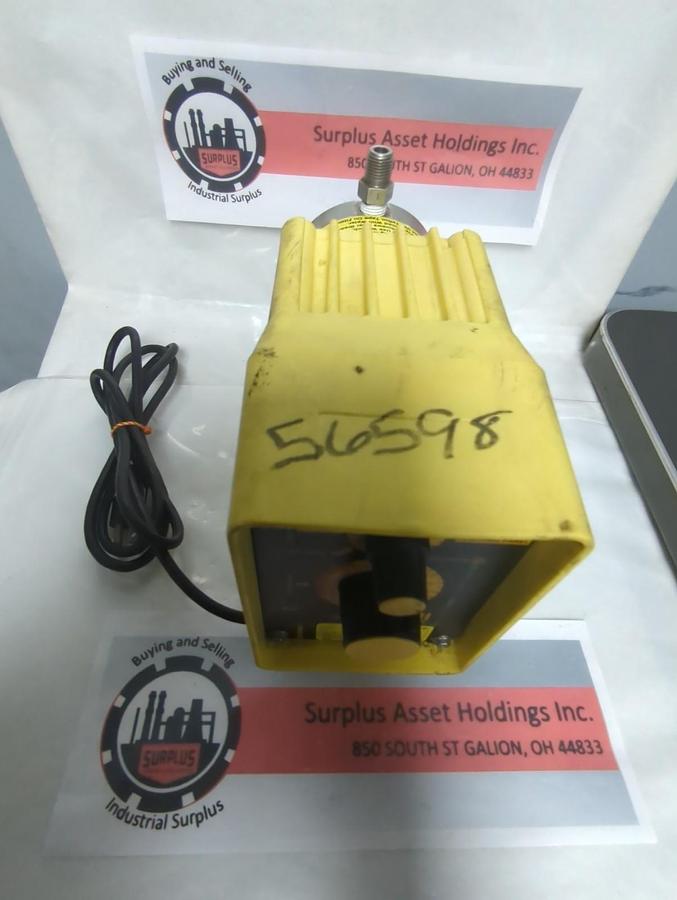 Used LMI MILTON ROY,A741-157,METERING PUMP 115V 1 AMP 250PSI PRE-OWNED