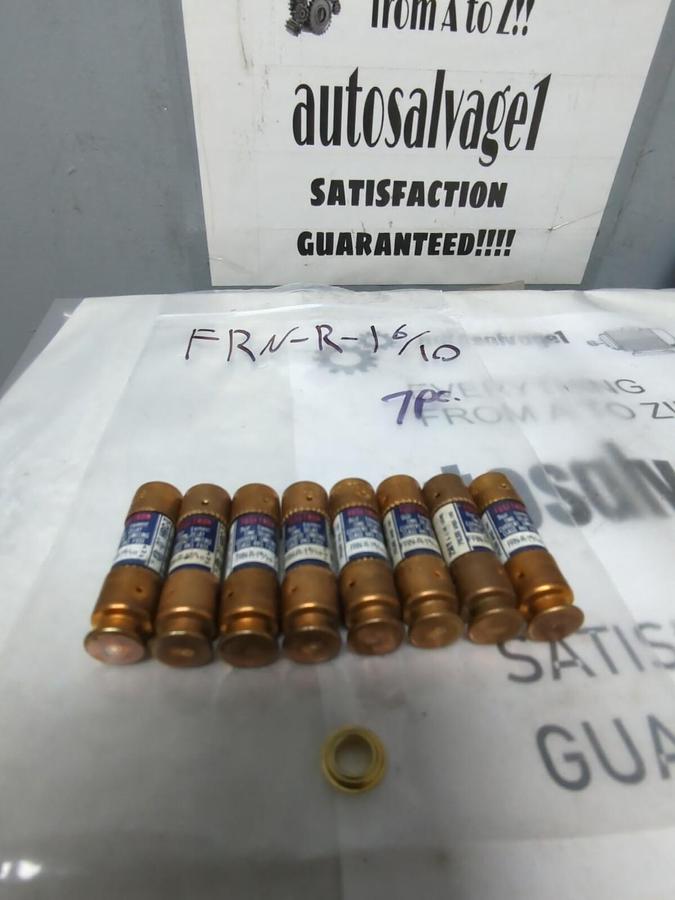 COOPER BUSSMANN,FRN-R-1-6/10,FUSETRON 1-6/10 AMP FUSE LOT OF 8 NOS
