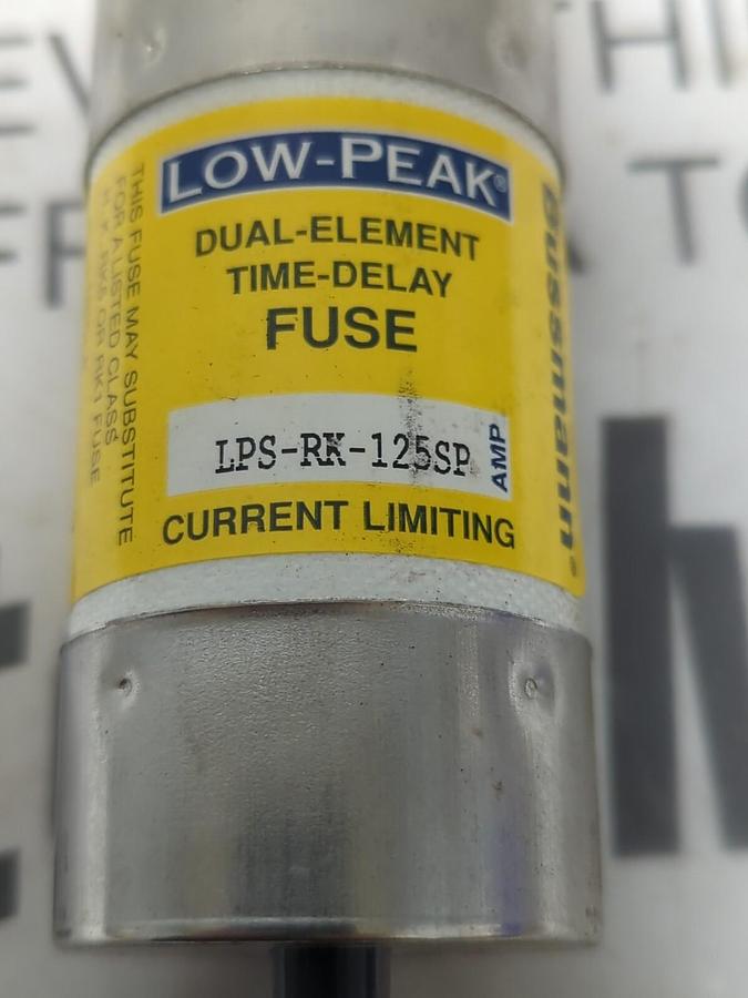 COOPER BUSSMANN,LPS-RK-125SP,LOW PEAK 125 AMP FUSE MISSING BOX