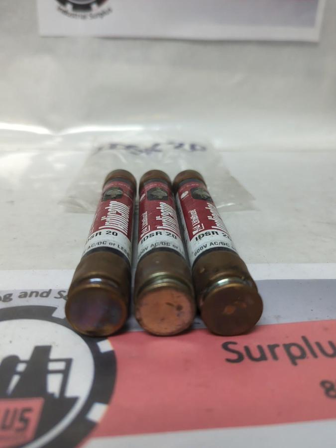 Used LITTELFUSE,IDSR-20,INDICATOR 20 AMP FUSE LOT OF 3 PRE-OWNED