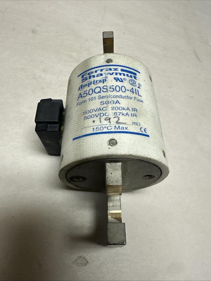 Used Ferraz Shawmut,A50QS500-4IL,500 Amp Semi-Conductor Fuse