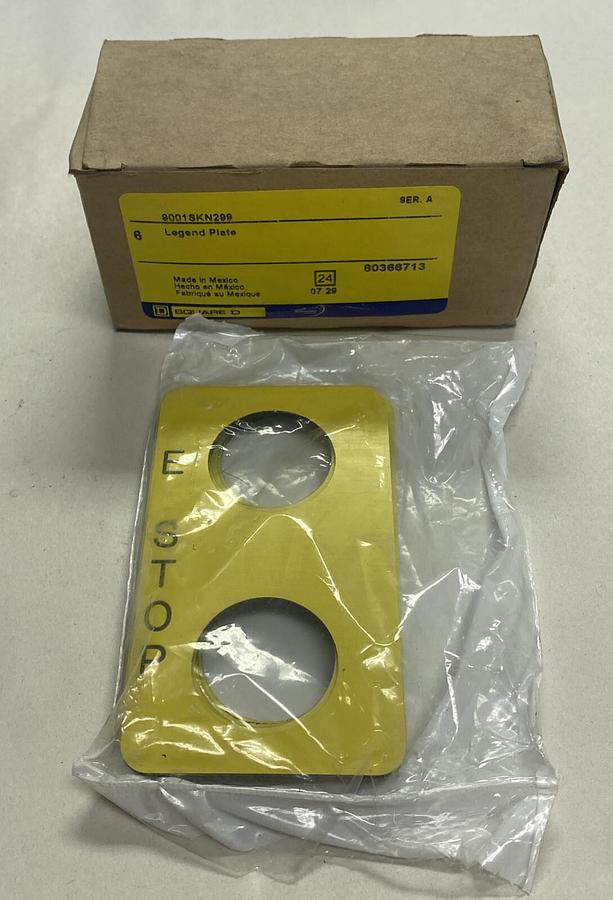 SQUARE D,9001SKN299,PENDANT STATION LEGEND PLATE LOT OF 6 NEW