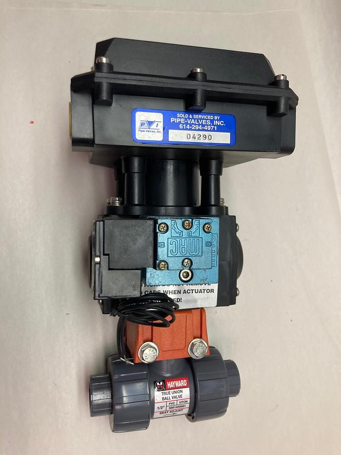 Pipe-Valves,04290,Pneumatic Positioner w/Mac Valve & Hayward 1/2 Inch NPT Valve