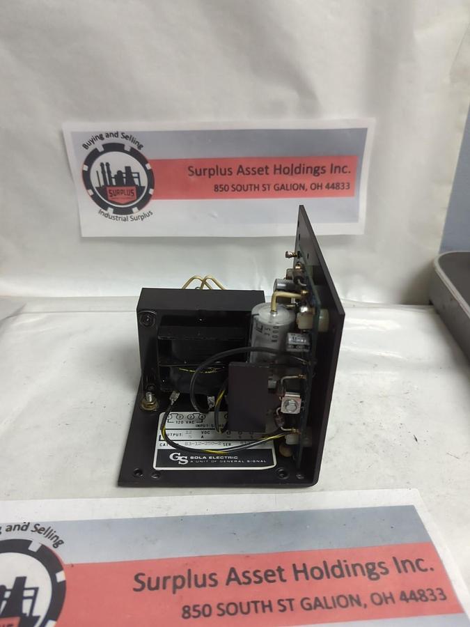 Used SOLA,83-12-250-2,POWER SUPPLY 12 VDC 5A PRE-OWNED