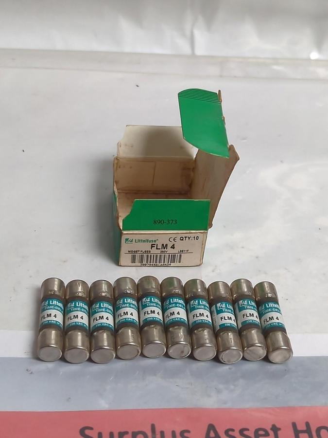 LITTELFUSE,FLM4,TIME DELAY FUSES 4 AMP BOX OF 10 NOS