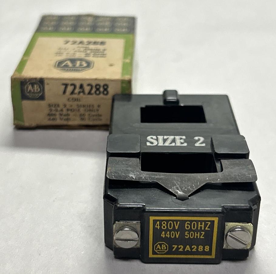 Used ALLEN BRADLEY,72A288,SIZE 2 COIL NEW