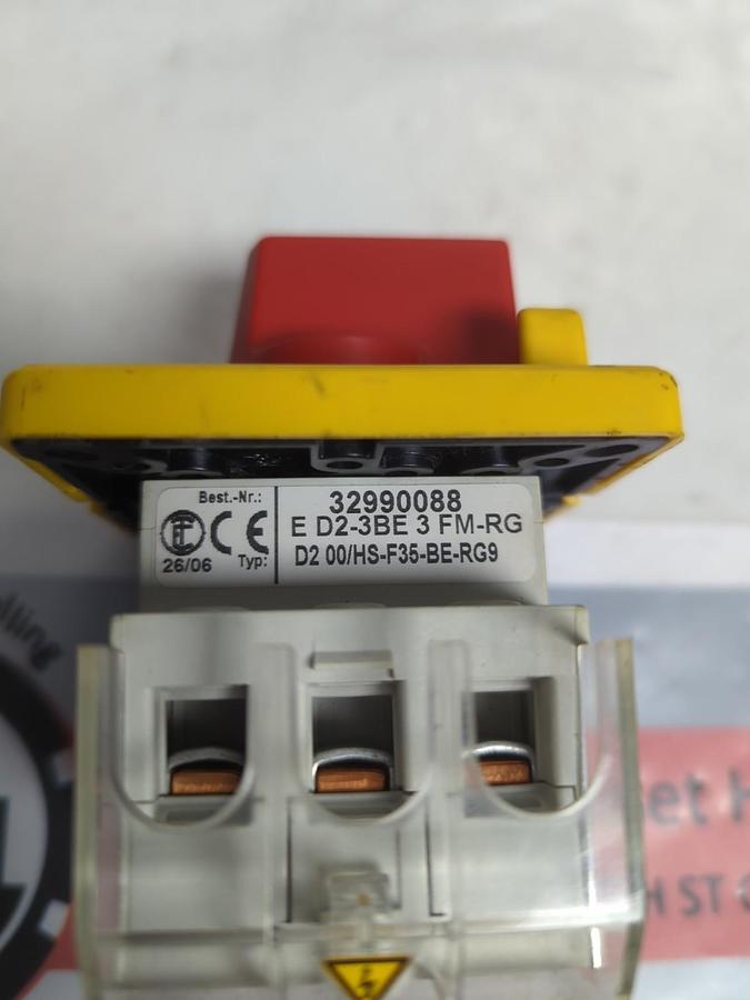Used EE CONTROLS,32990088,DISCONNECT SWITCH E D2-3BE-3FM-RG PRE-OWNED