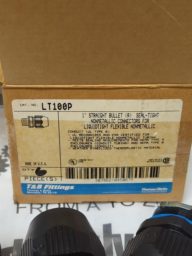 THOMAS & BETTS,LT100P,BULLET CONDUIT CONNECTOR 1 INCH BOX OF 6