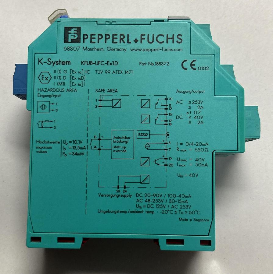 Used PEPPERL & FUCHS,KFU8-UFC-EX1.D,FREQUENCY CONVERTER