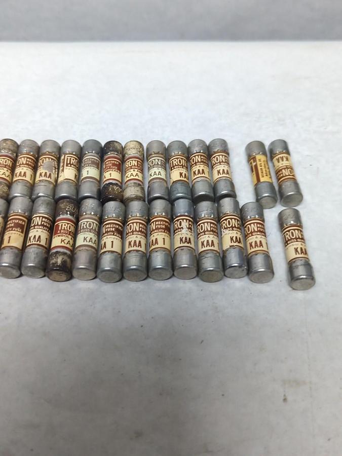 COOPER BUSSMANN,KAA1,TRON 1 AMP FUSE LOT OF 29 NOS