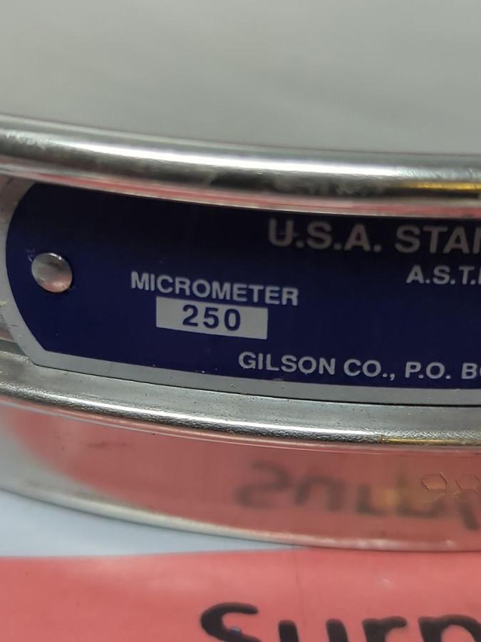 Used USA STANDARD,NO.60,TEST SIEVE 250UM .0098 INCH ASTM E-11 SPEC PRE-OWNED