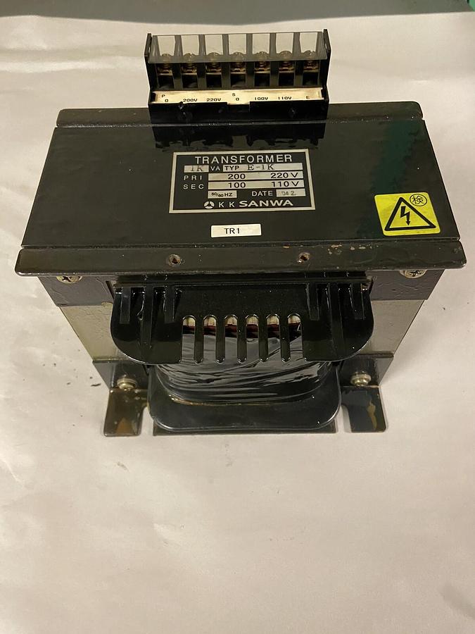 Used K.K Sanwa,E-1K,Transformer 1KVA Primary 200-22-V Sec 100-110V
