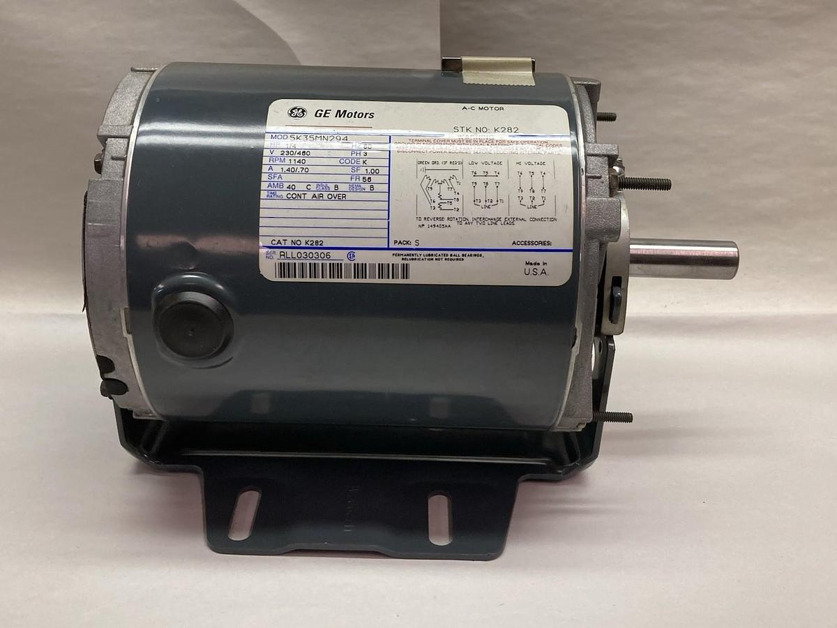 GE,5K35MN294,3-Phase Motor 1/4Hp 230/480V 1140RPM 60Hz