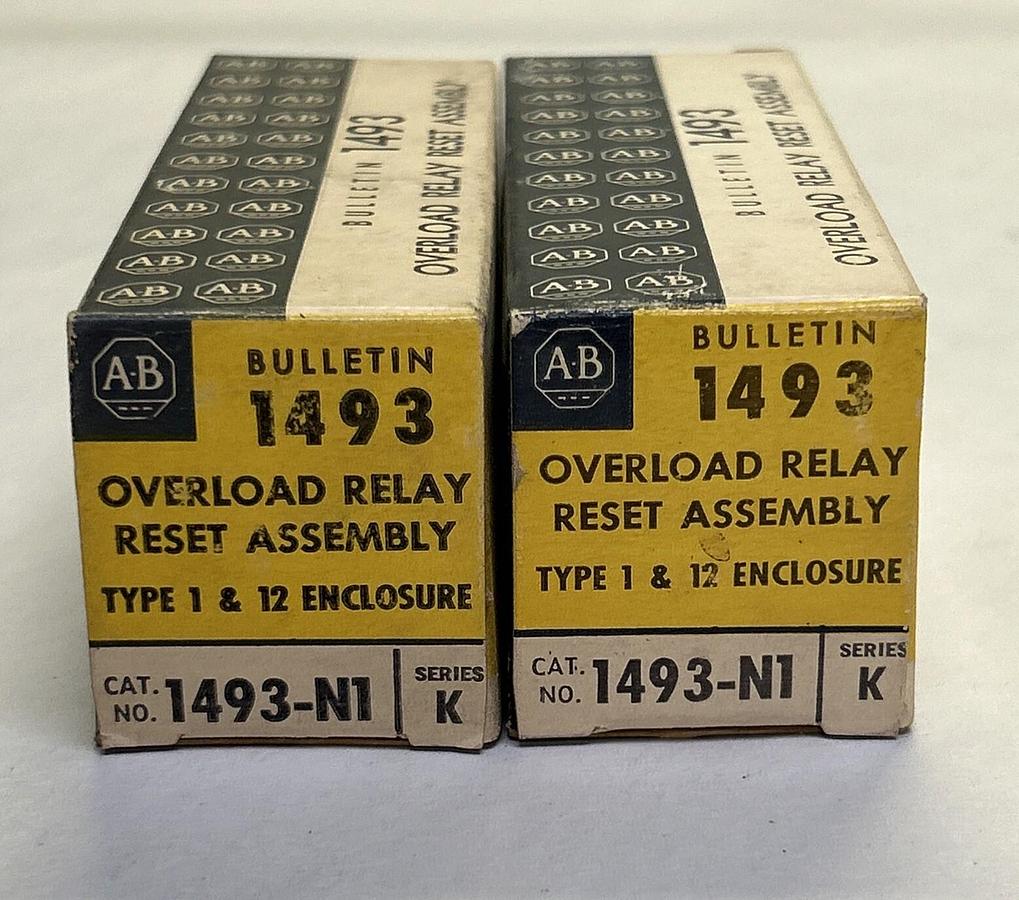 Used ALLEN BRADLEY,1493-N1,OVERLOAD RELAY RESET ASSEMBLY LOT OF 2 NOS